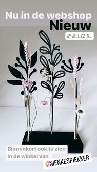 Set van 5 houten bloemen,  maat S