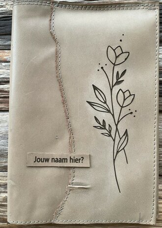 Leren Notitieboekje Flower 