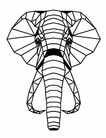 Geometrische Olifant in maat S, M en L