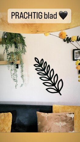 Houten blad XL,  decoratie voor aan de muur