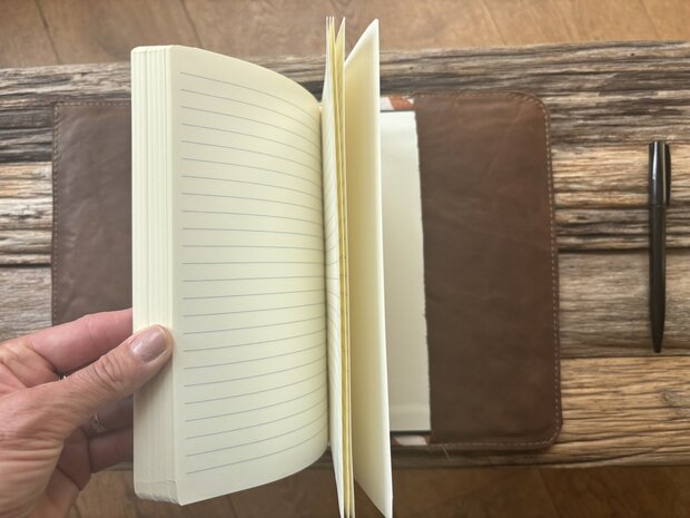Leren Notitieboekje Paardebloem