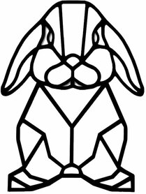 Geometrische Hangoor Konijn M of L Geometrische Hangoor Konijn M of L