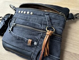 Leren XL  Spijker (Zorg) Heuptas Zwart DUBBEL